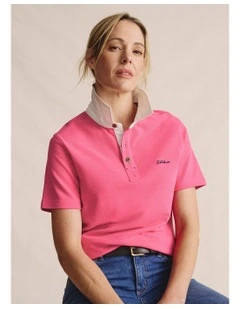 Tuli Short Sleeve Polo Shirt 1POW00011 in Pink