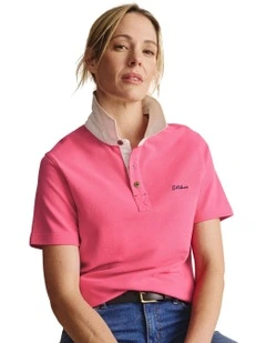 Tuli Short Sleeve Polo Shirt 1POW00011 in Pink