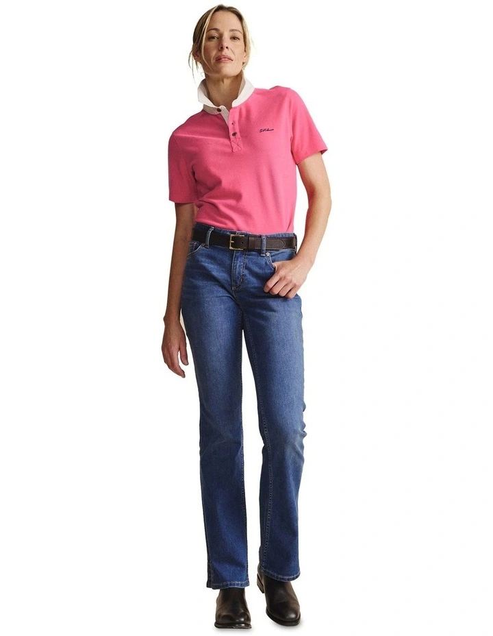 Tuli Short Sleeve Polo Shirt 1POW00011 in Pink image 3