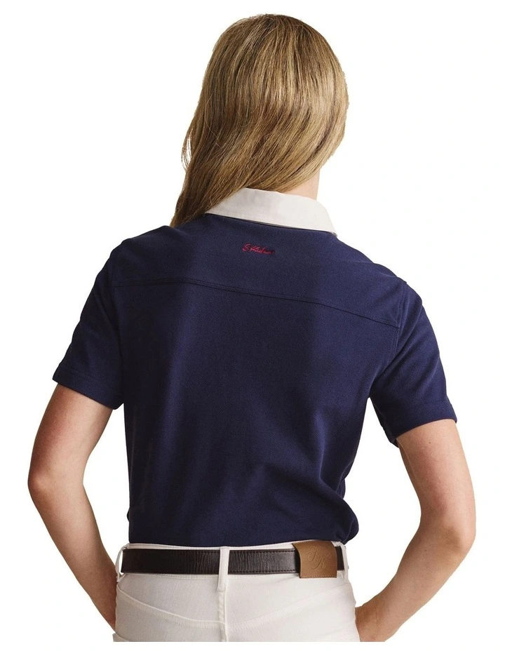 Tuli Short Sleeve Polo Shirt 1POW00011 in Navy image 2