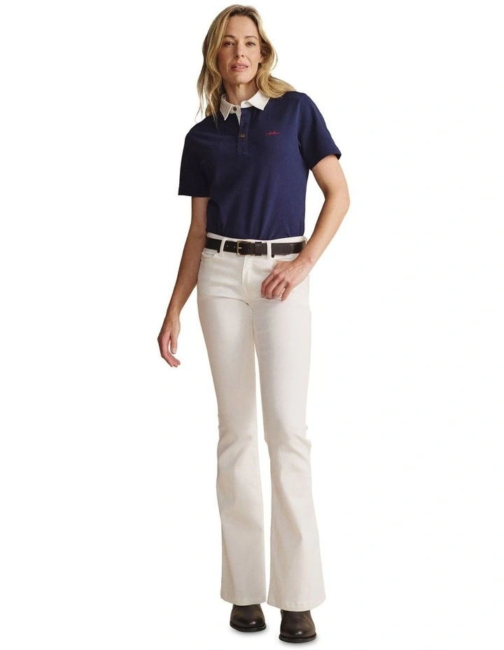 Tuli Short Sleeve Polo Shirt 1POW00011 in Navy image 3