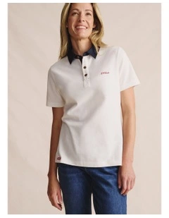 Tuli Short Sleeve Polo Shirt 1POW00011 in White