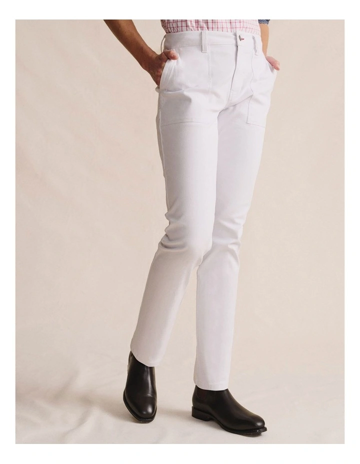 Mossman Cargo Pant in White 1PAW00014 image 1