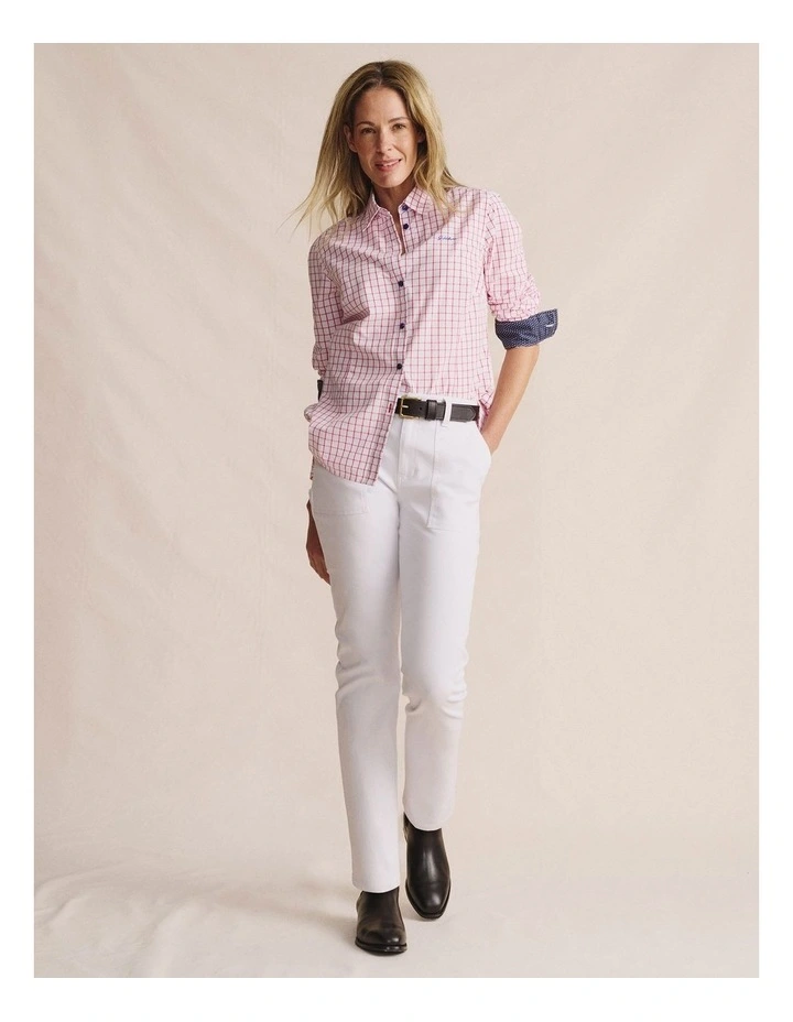 Mossman Cargo Pant in White 1PAW00014 image 4