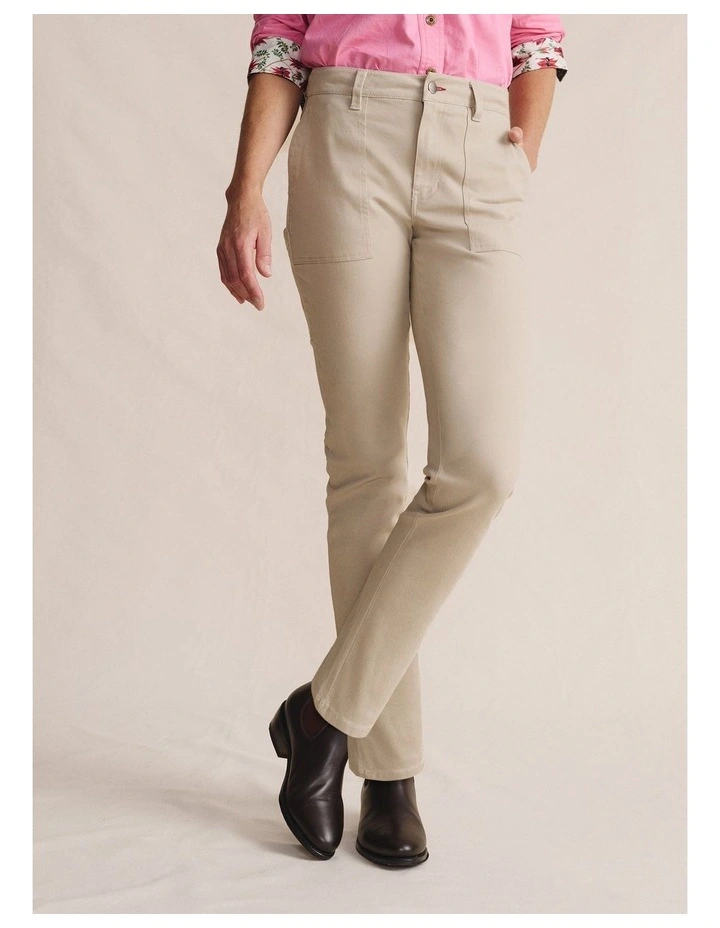 Mossman Cargo Pant 1PAW00014 in Stone image 1