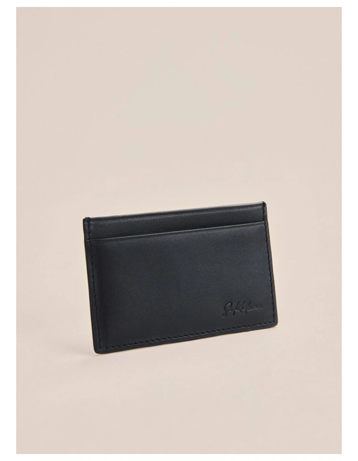 K0028BLK Morney Leather Card Holder in Black image 1