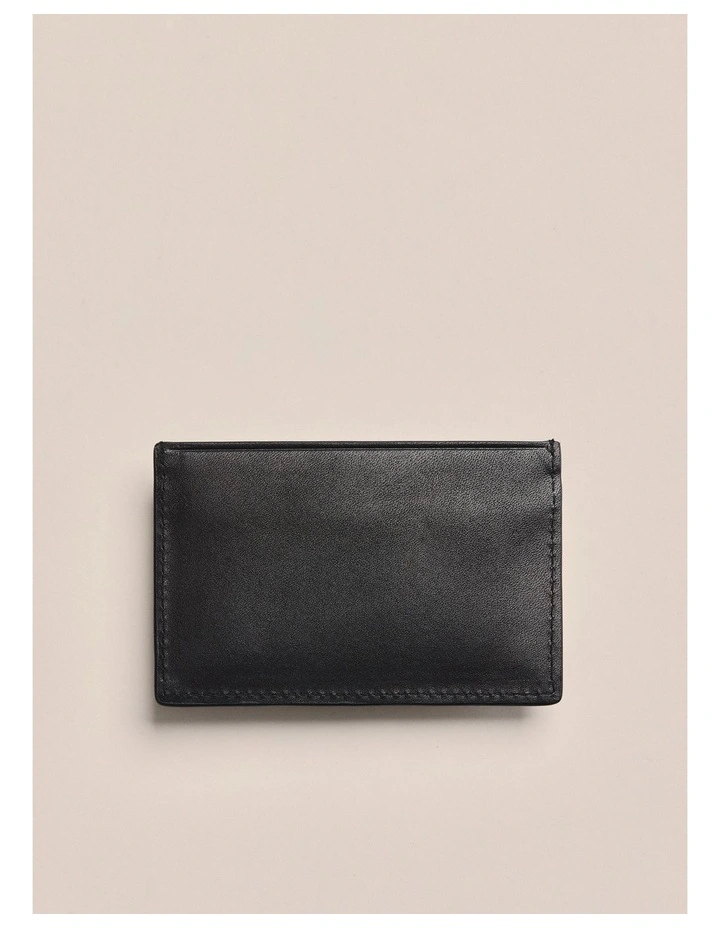 K0028BLK Morney Leather Card Holder in Black image 2