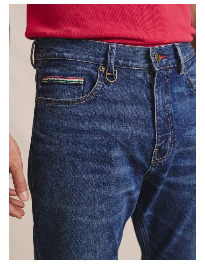 Camden 5 Pocket Jeans (Reg32) Mid Rise 1PAM00048R in Mid Wash image 4