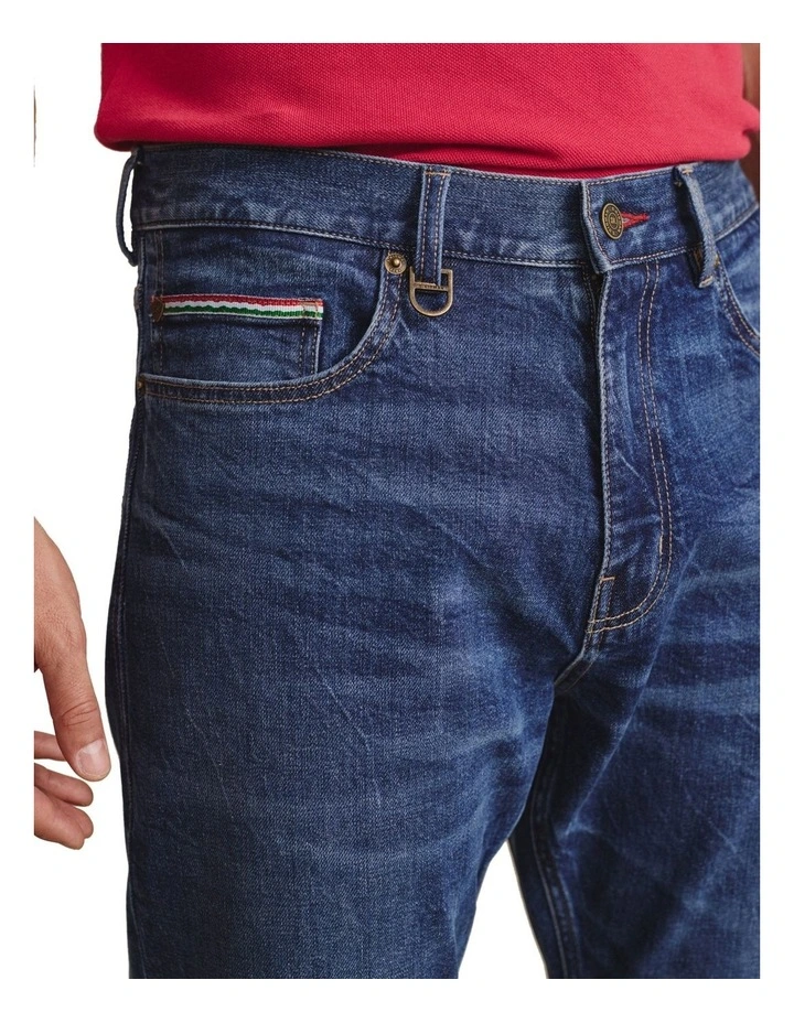 Camden 5 Pocket Jeans (Reg32) Mid Rise 1PAM00048R in Mid Wash image 4