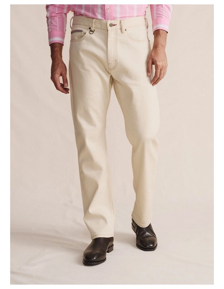 Camden 5 Pocket (Reg 32) Mid Rise Jeans 1PAM00152R in Ecru image 1