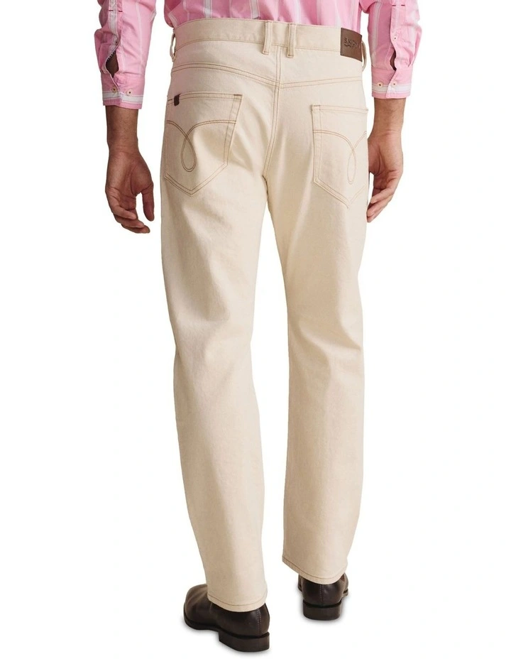 Camden 5 Pocket (Reg 32) Mid Rise Jeans 1PAM00152R in Ecru image 2