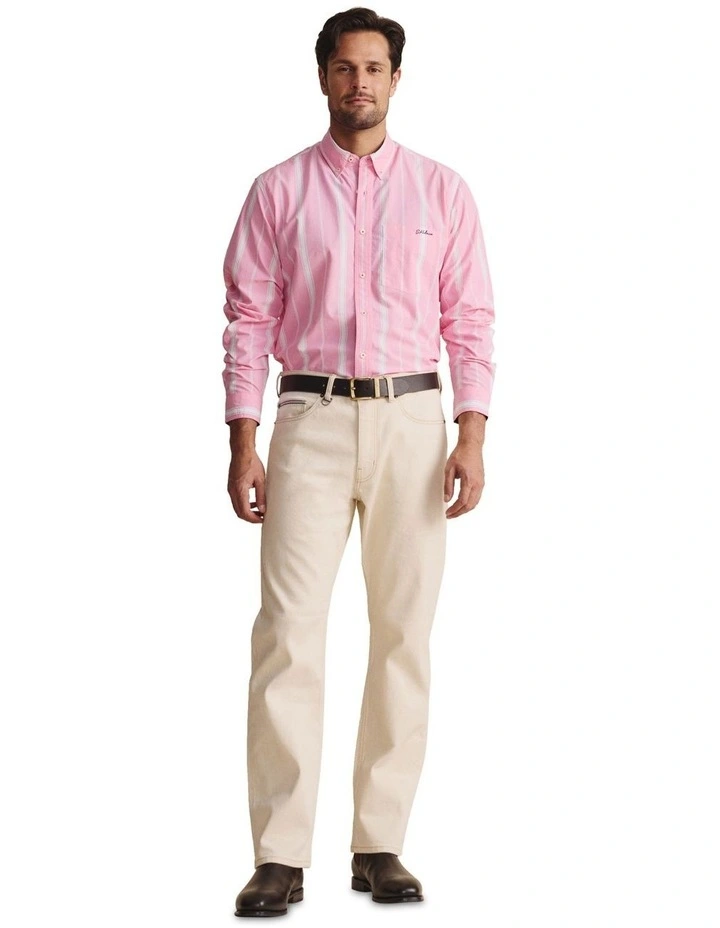 Camden 5 Pocket (Reg 32) Mid Rise Jeans 1PAM00152R in Ecru image 3