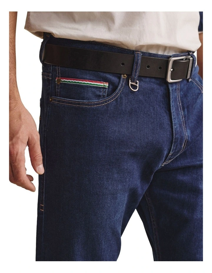 Kilmore 5 Pocket (Reg 32) Jean Mid Rise 1PAM00151R in Dark Wash image 4