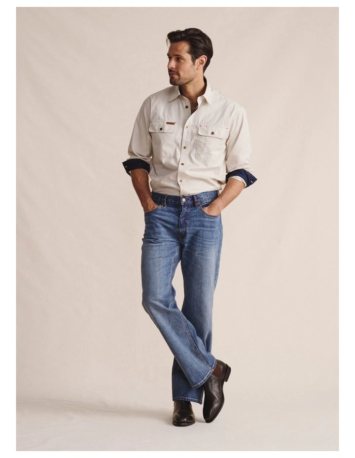 Geurie 5 Pocket (Reg 32) Mid Rise Jeans 1PAM00050R in Mid Wash image 3