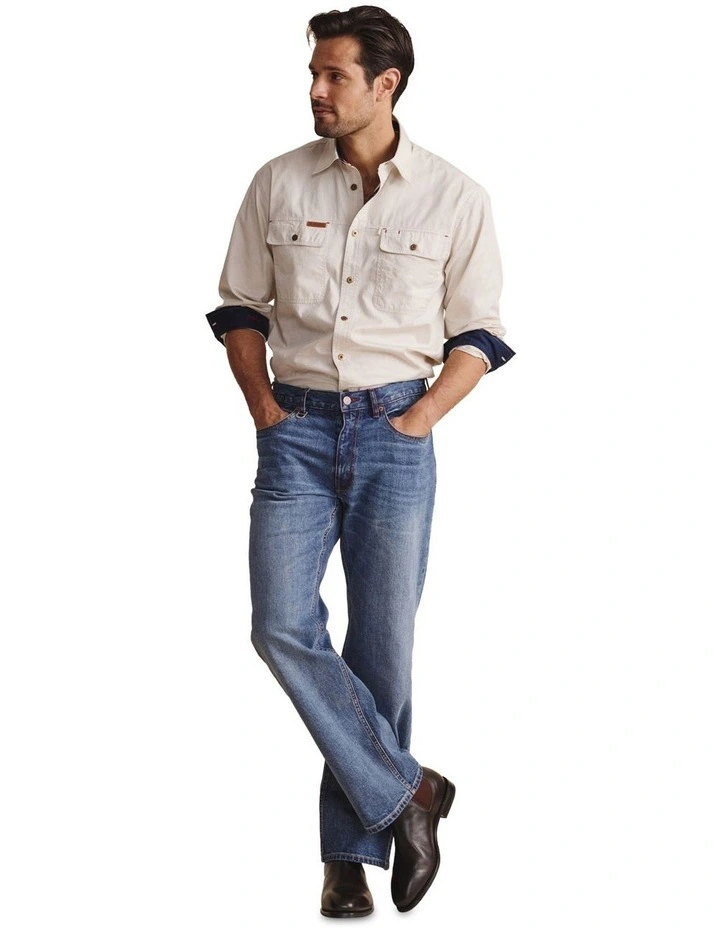 Geurie 5 Pocket (Reg 32) Mid Rise Jeans 1PAM00050R in Mid Wash image 3