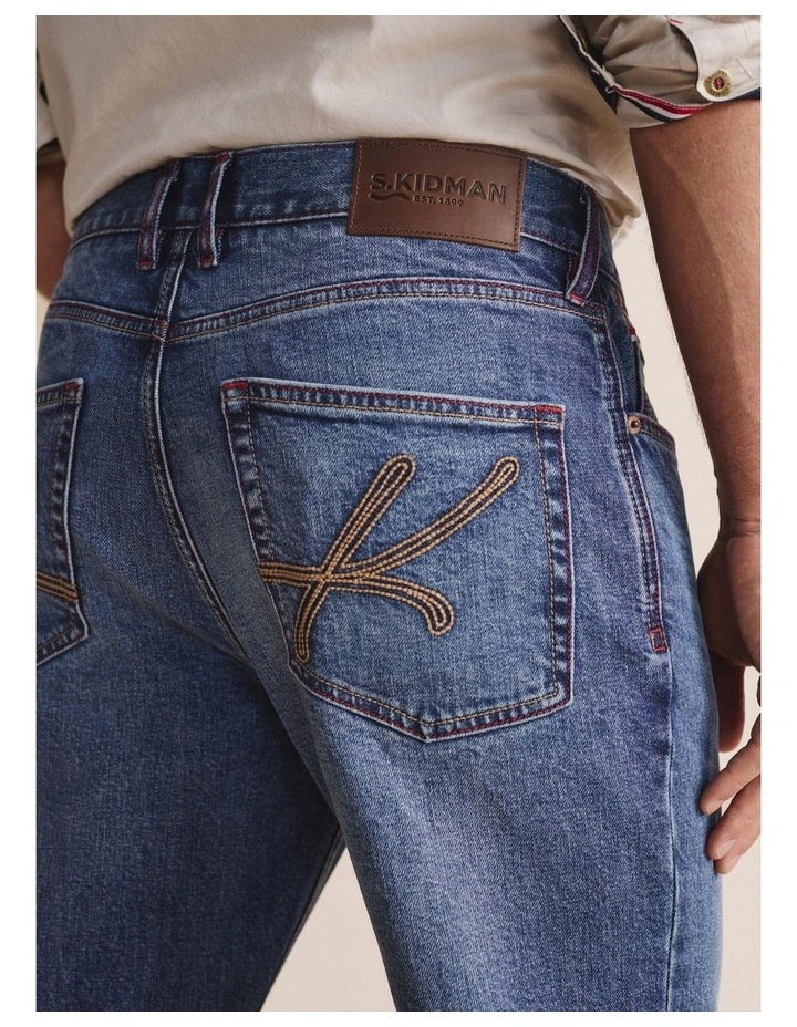 Geurie 5 Pocket (Reg 32) Mid Rise Jeans 1PAM00050R in Mid Wash image 4