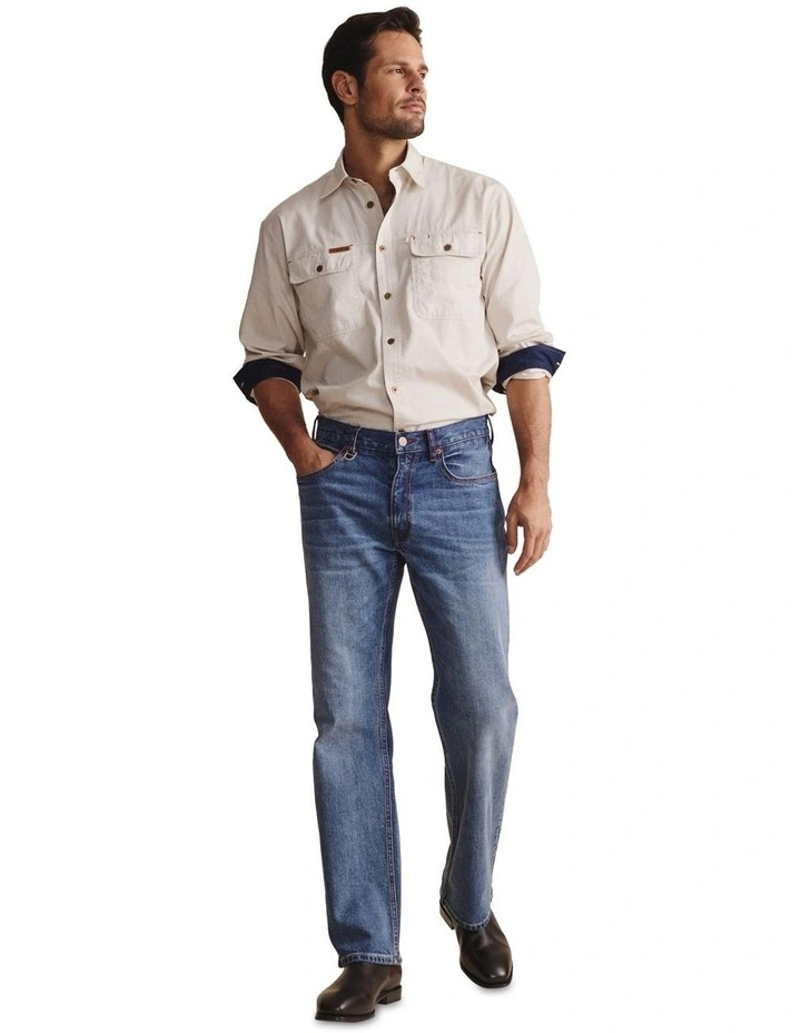 Geurie 5 Pocket (Reg 32) Mid Rise Jeans 1PAM00050R in Mid Wash image 5