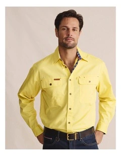 Armstrong Full Placket Work Shirt in Lemonade