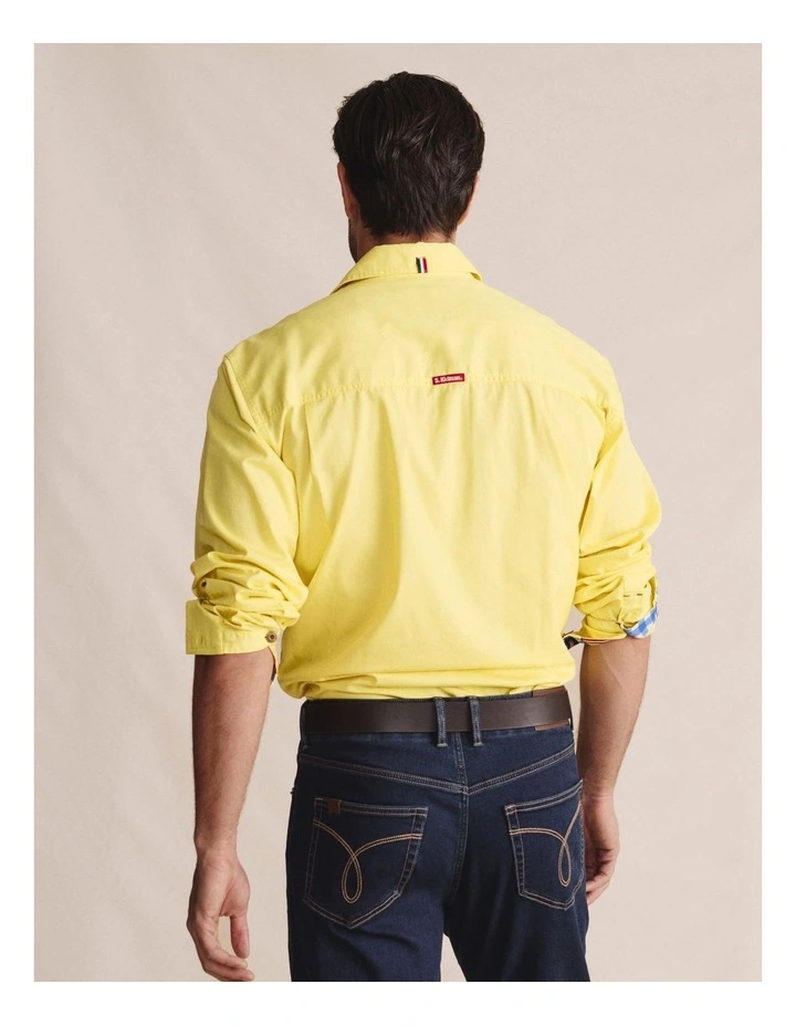 Armstrong Full Placket Work Shirt in Lemonade image 2