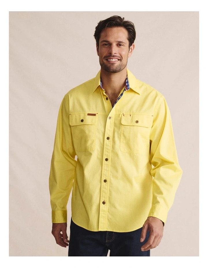 Armstrong Full Placket Work Shirt in Lemonade image 3