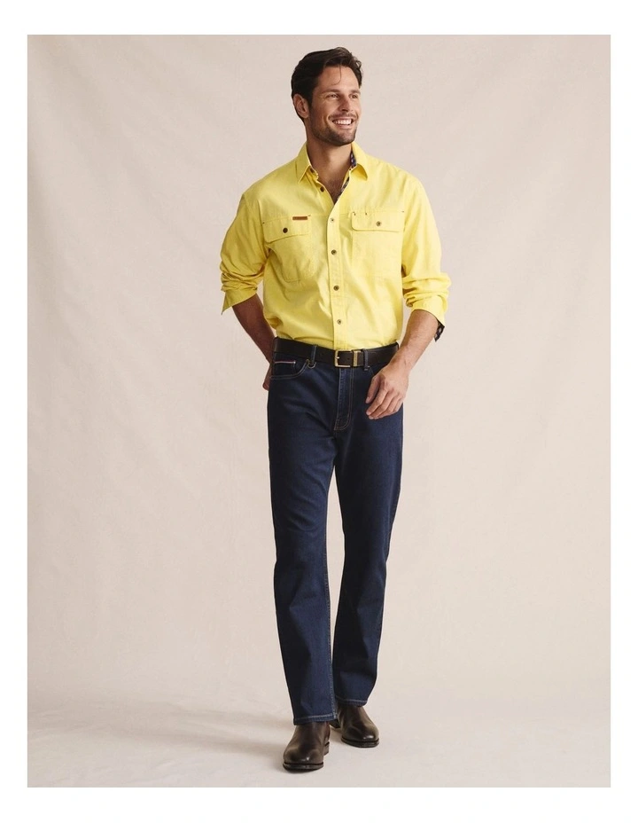 Armstrong Full Placket Work Shirt in Lemonade image 4