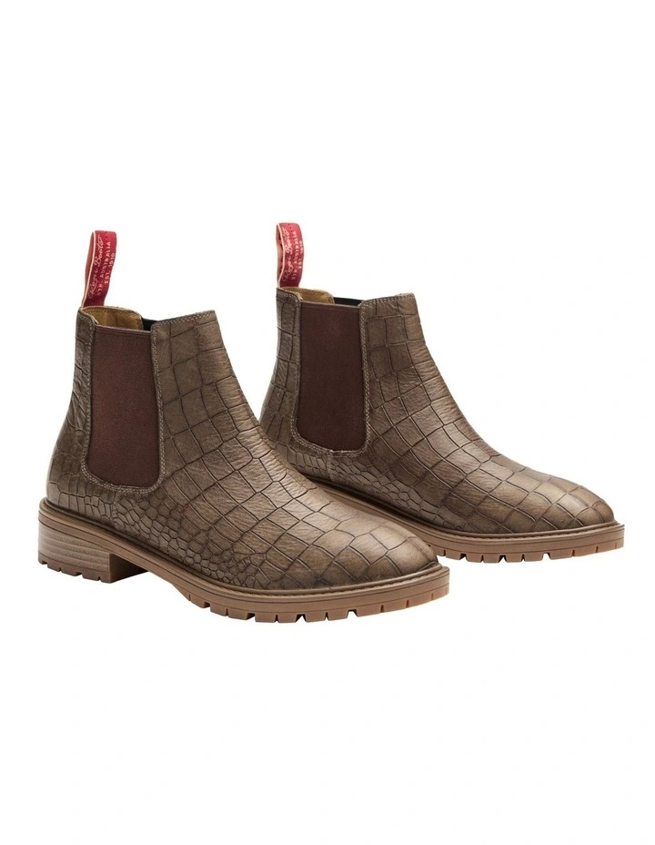 Chinchilla Rubber Sole 645 Boot in Brown Croc image 1