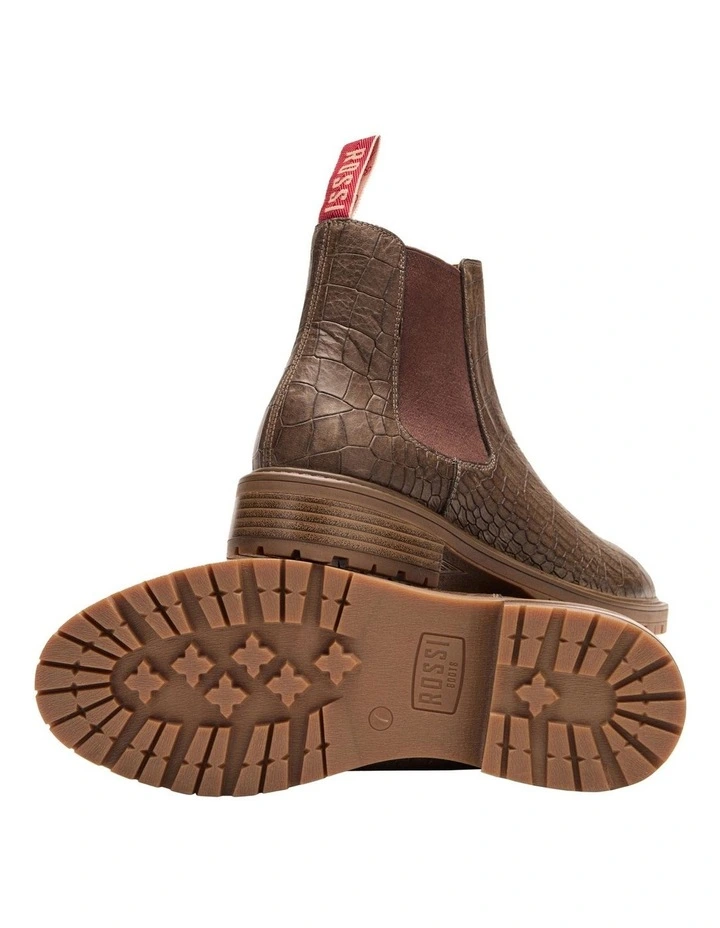 Chinchilla Rubber Sole 645 Boot in Brown Croc image 3