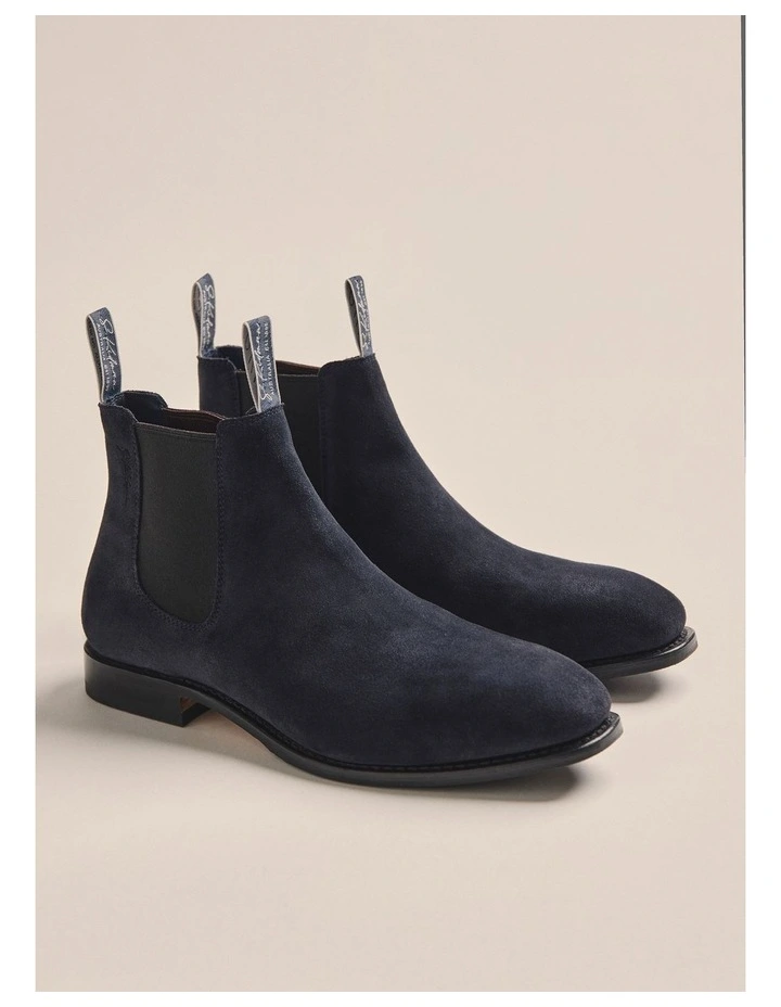 Durham Suede Boot in Navy K0002 NAV image 2
