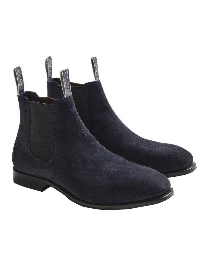Durham Suede Boot in Navy K0002 NAV image 2