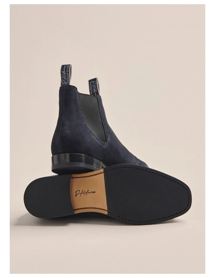 Durham Suede Boot in Navy K0002 NAV image 3