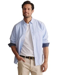 Aberdeen Long Sleeve Shirt in Blue