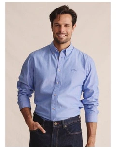 Galston Long Sleeve Shirt in Blue