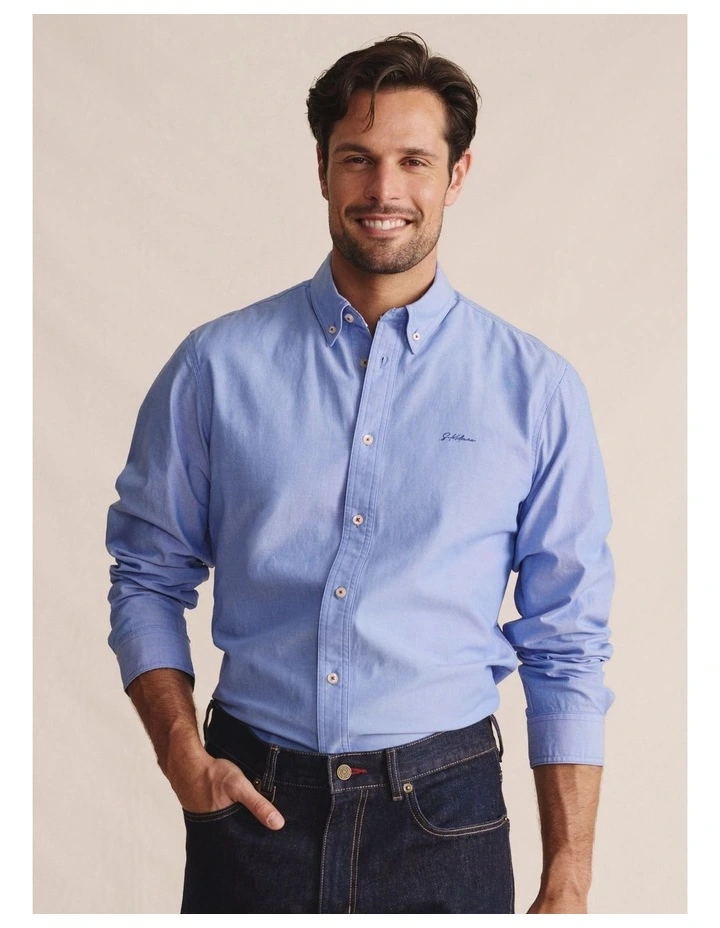 Galston Long Sleeve Shirt in Blue image 1