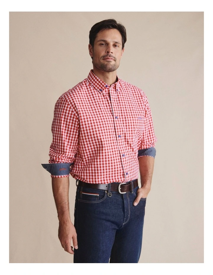 Holstein Long Sleeve Shirt in Red image 3