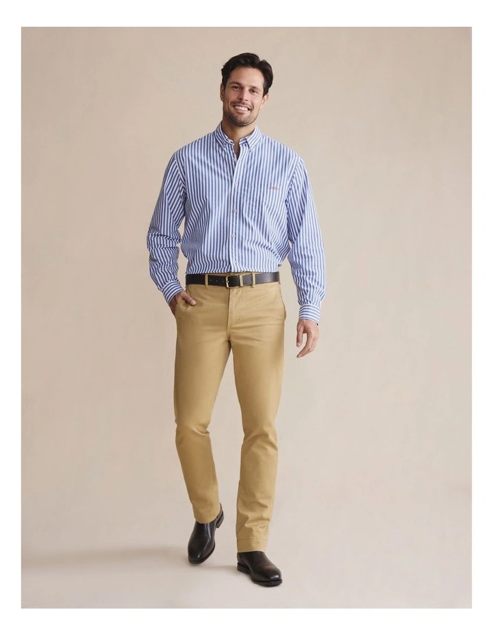 Barron Long Sleeve Shirt in Mid Blue image 4