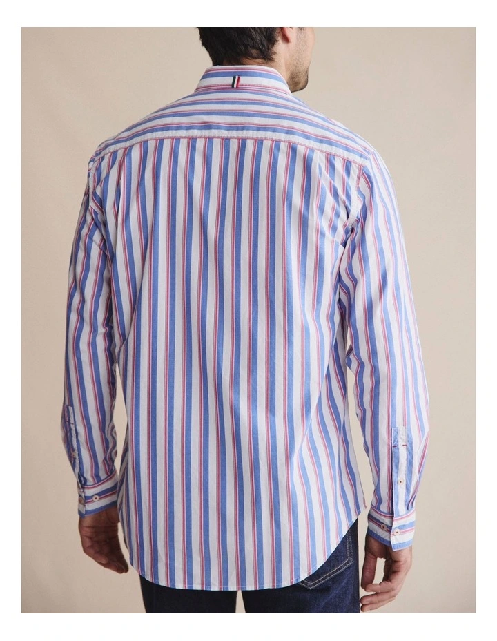 Dexter Long Sleeve Shirt in Mid Blue image 2