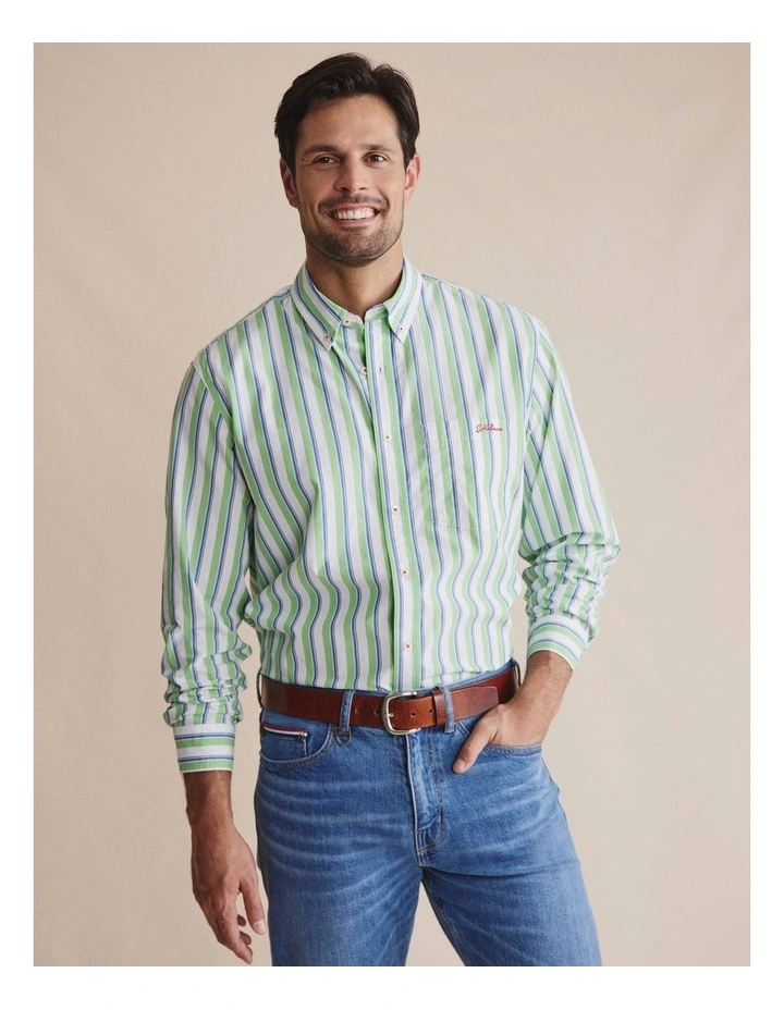 Dexter Long Sleeve Shirt in Green image 1