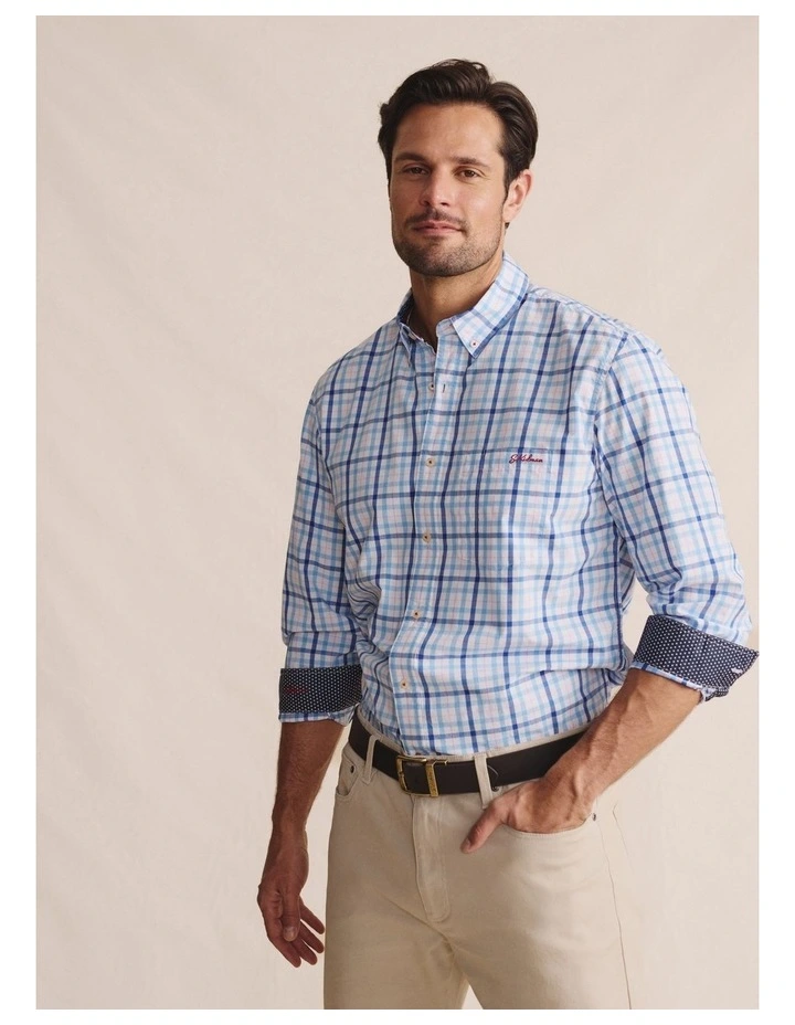 Aberdeen Long Sleeve Shirt in Blue image 1