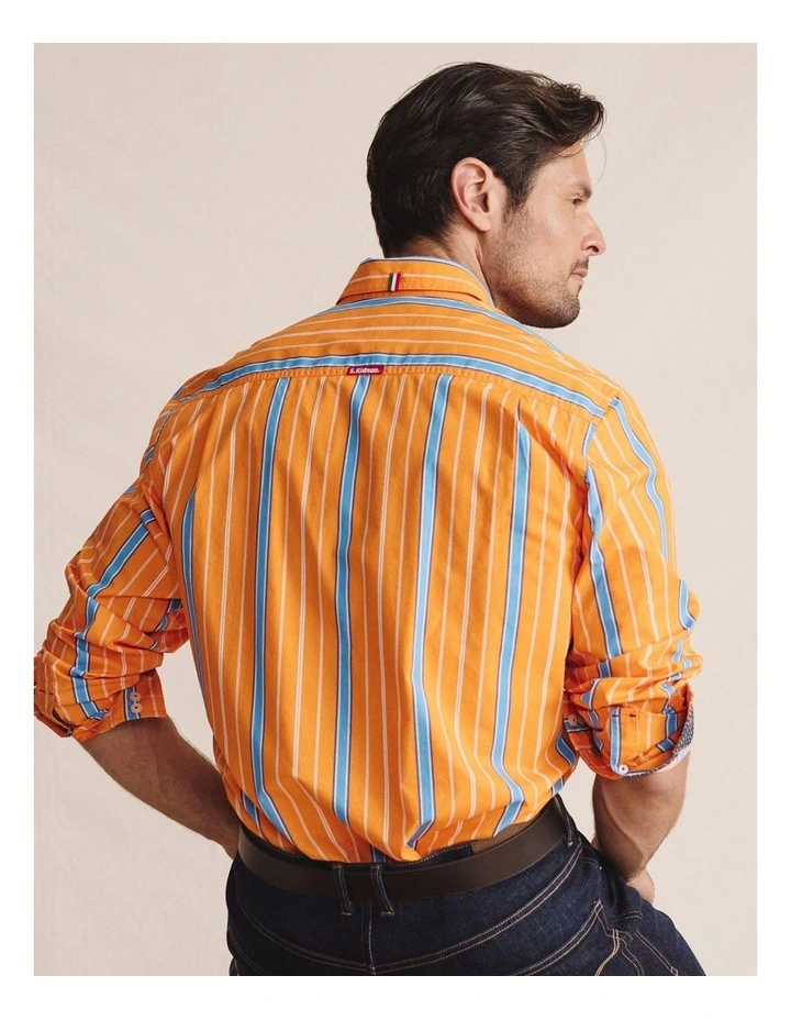 Aberdeen Long Sleeve Shirt in Orange image 2
