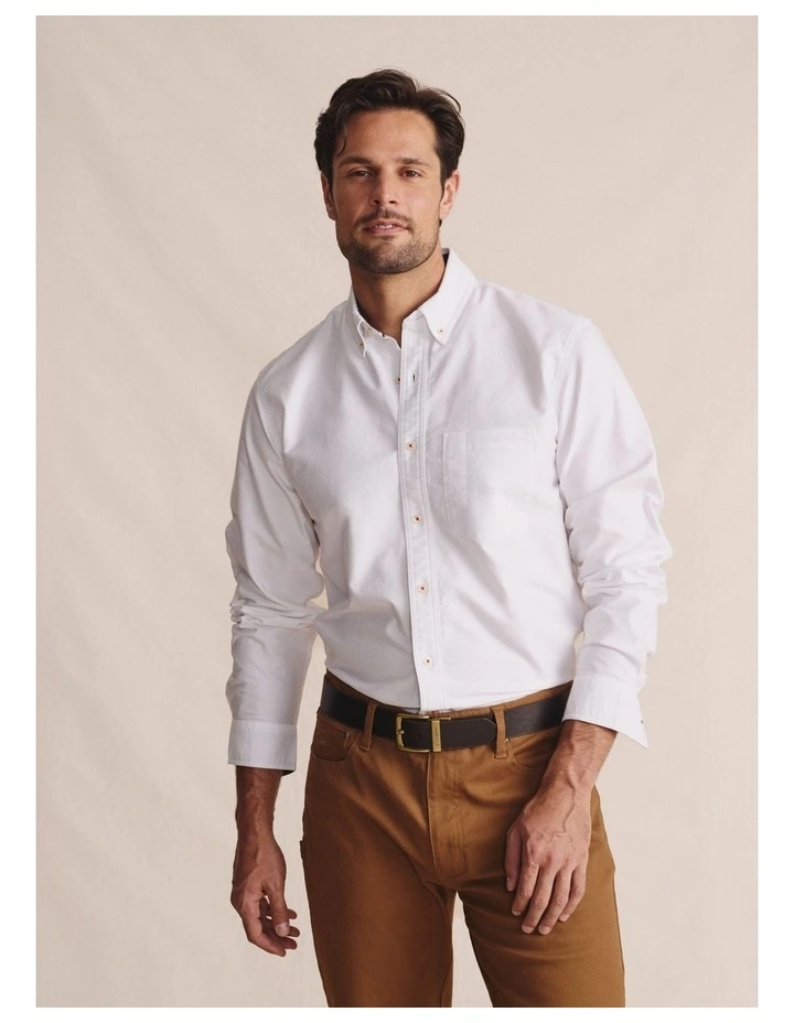 Aberdeen Long Sleeve Shirt in White image 1