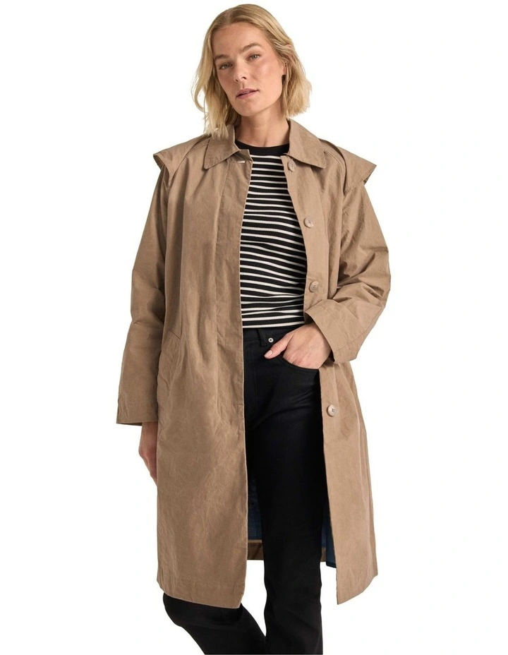Town & Country Lightweight Dry Wax Coat in Desert image 1