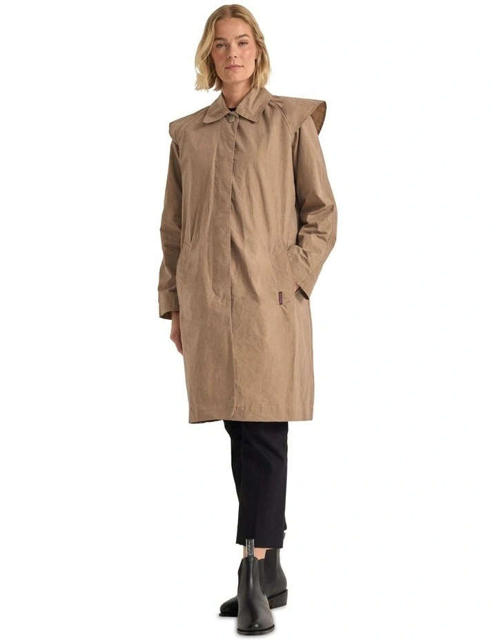 Town & Country Lightweight Dry Wax Coat in Desert image 6