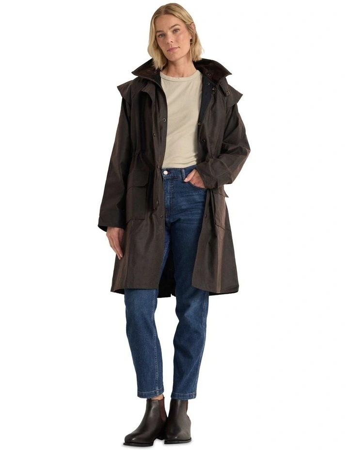 Ladysmith Oilskin Coat in Heritage image 2