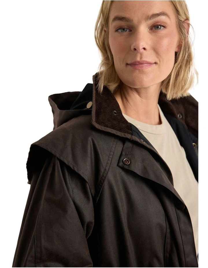 Ladysmith Oilskin Coat in Heritage image 5
