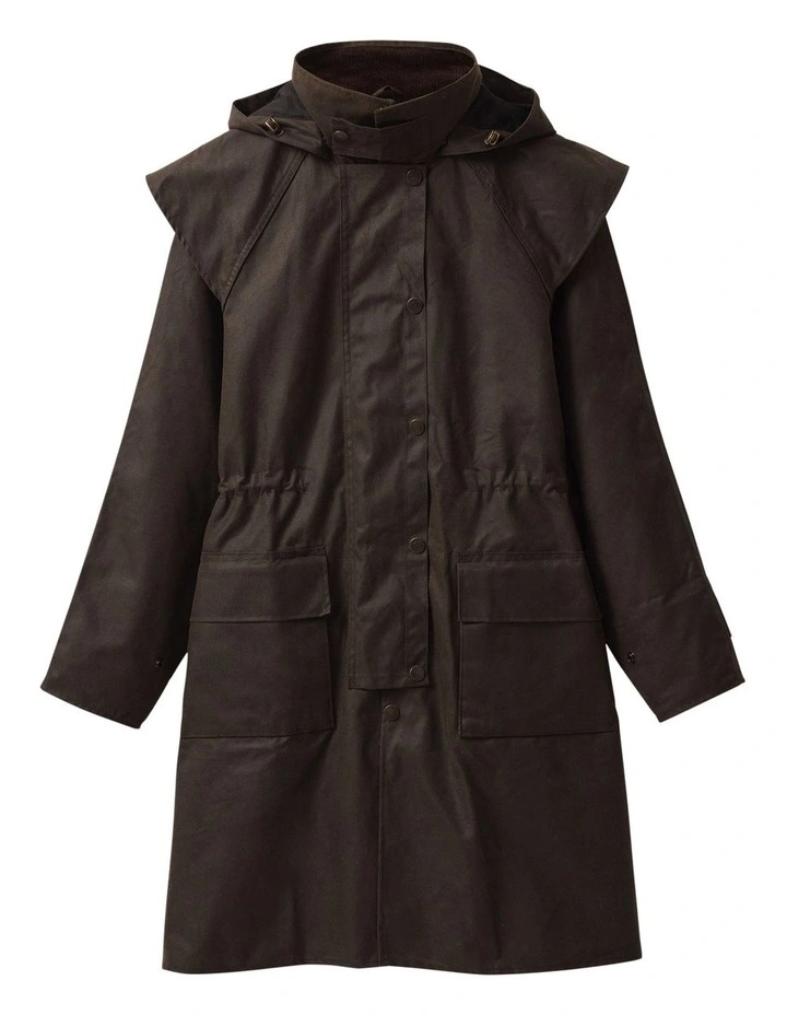 Ladysmith Oilskin Coat in Heritage image 6