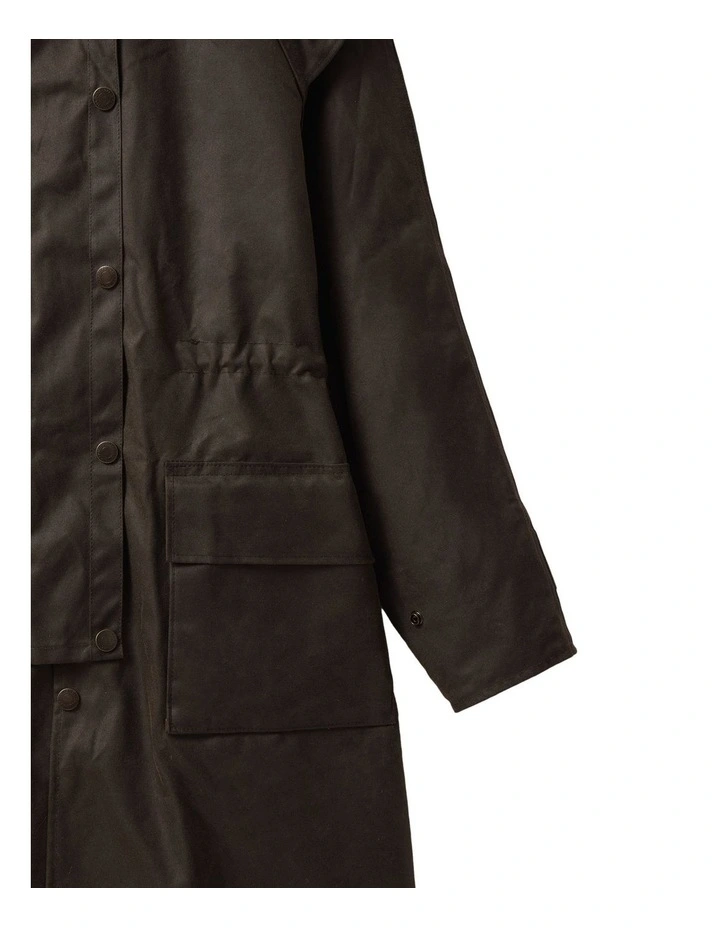 Ladysmith Oilskin Coat in Heritage image 7