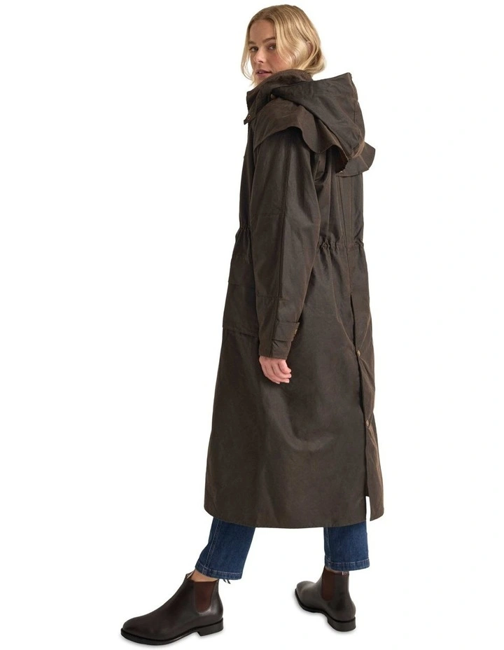 Brookland Oilskin Coat in Heritage image 3
