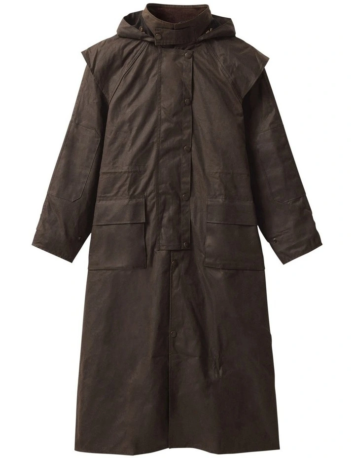 Brookland Oilskin Coat in Heritage image 6