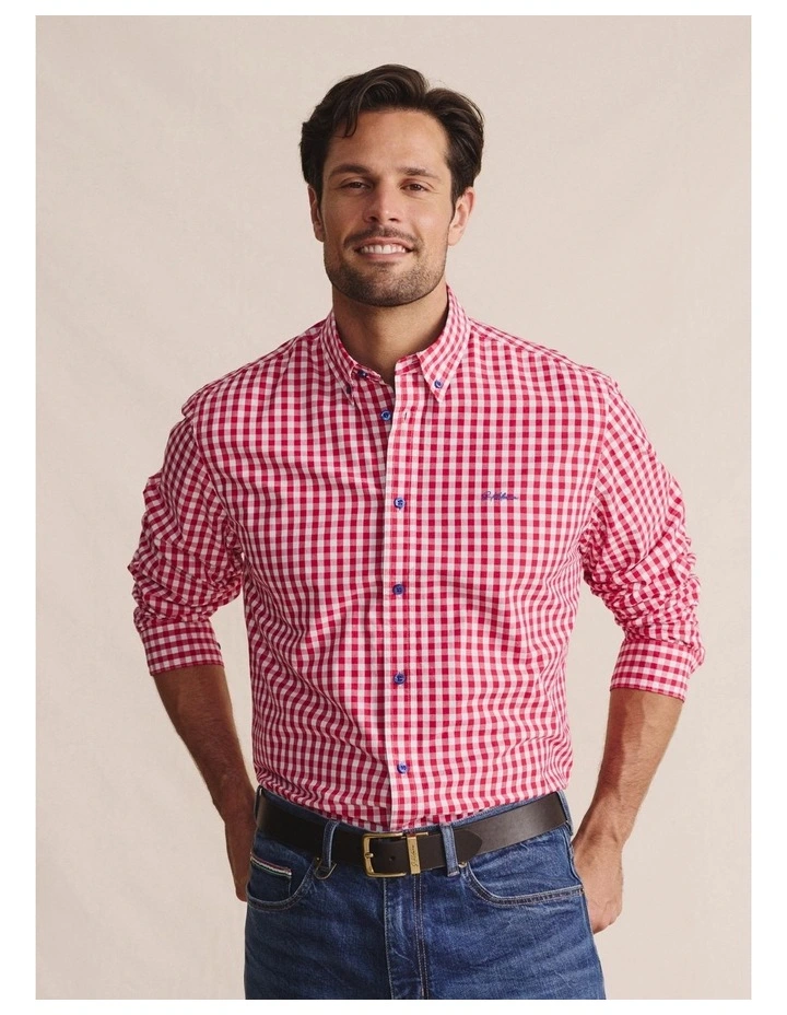 Holstein Long Sleeve Shirt in Red image 1