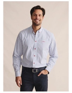 Murchison Long Sleeve Shirt in Mid Blue